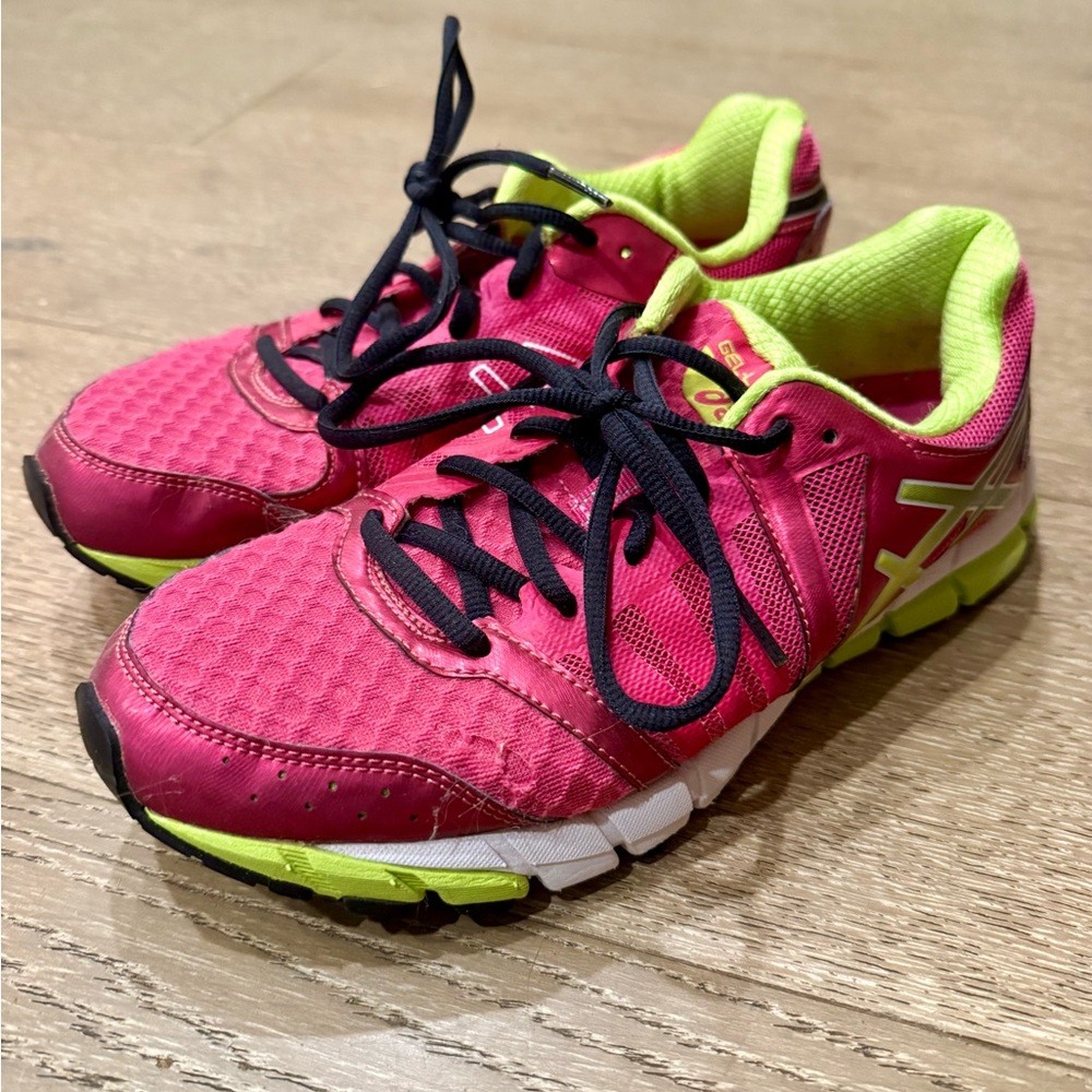 Women’s Pink Lime Asics Gel-Lyte 33 2 Running Athletic  Shoes Sneakers Size 8